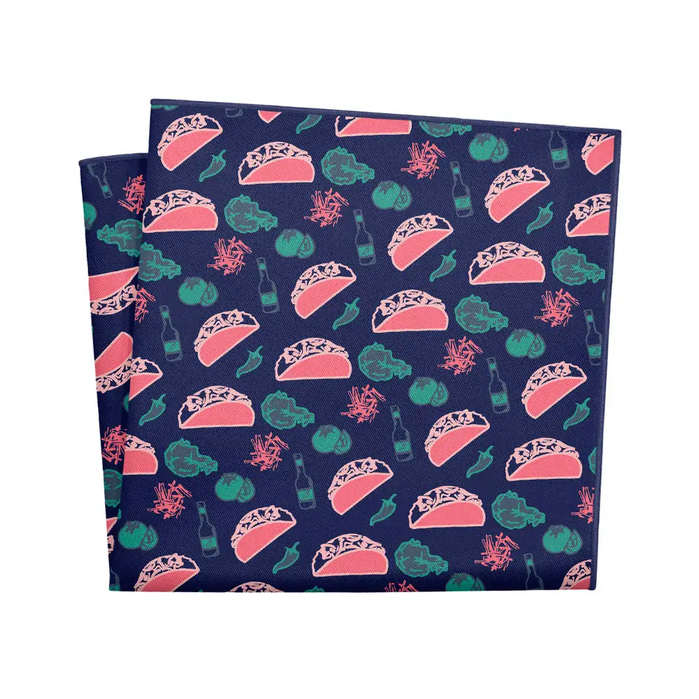 Polished Graceful Novelty Food And Drink Motif Pocket Square