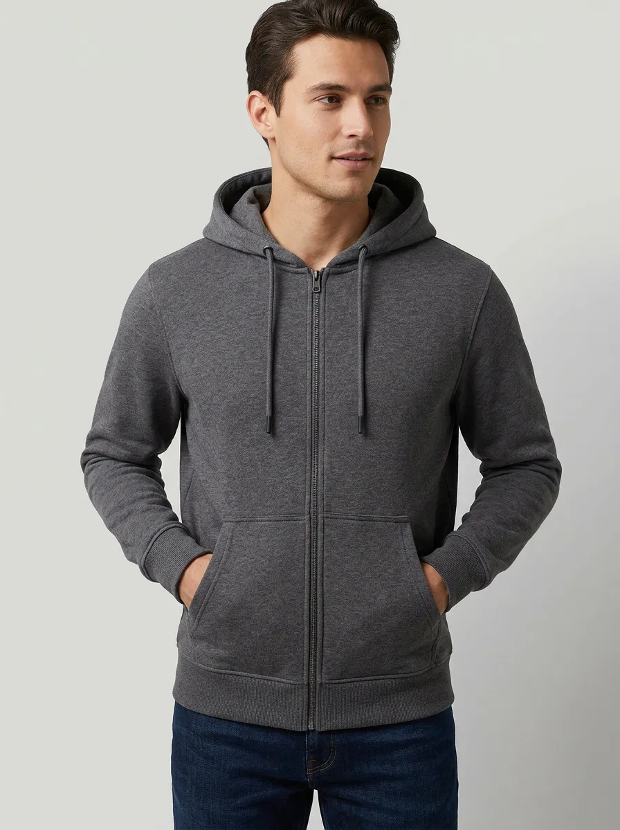 Everyday Zip-Up Sport Look Men's Hoodie