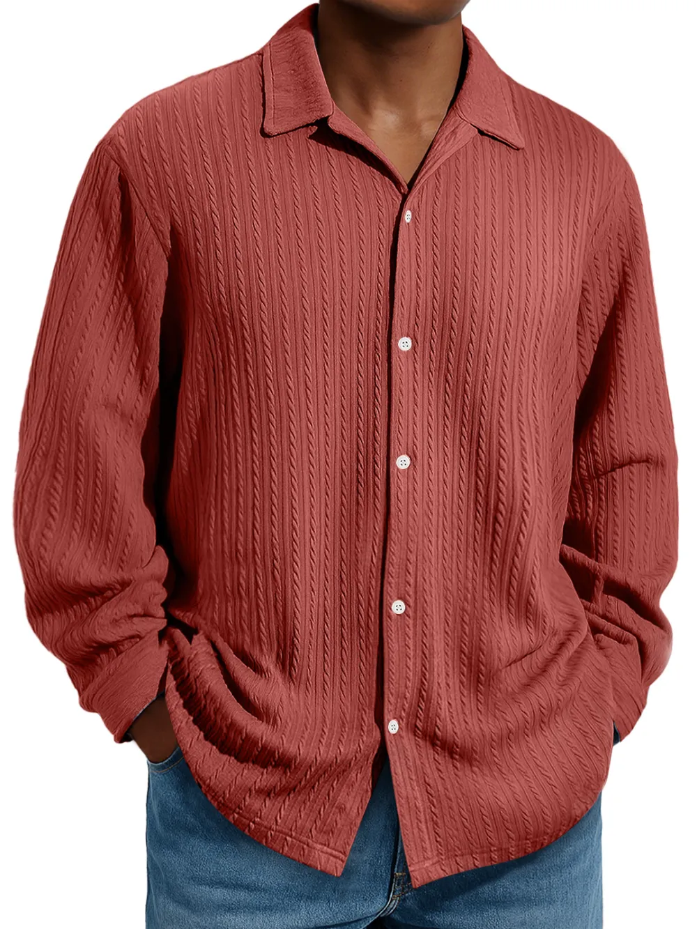 Jacquard Long Sleeve Shirt