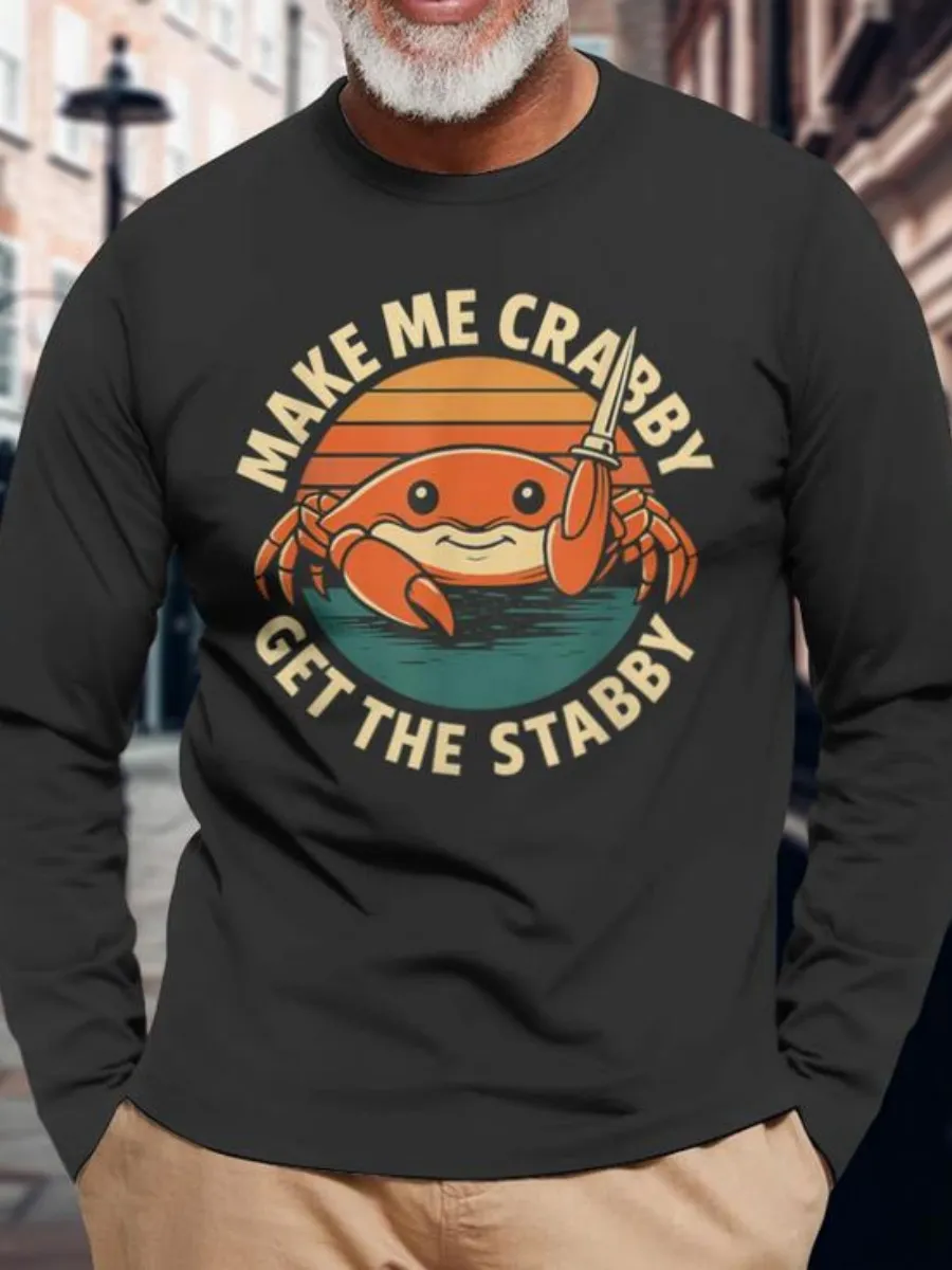 Funny Crab Printed T-Shirt
