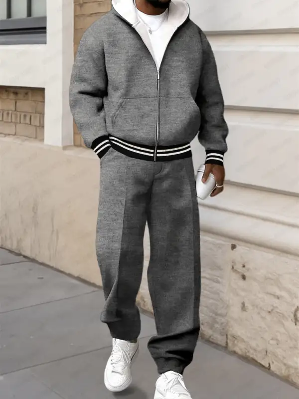 Sporty Street Jacket Set