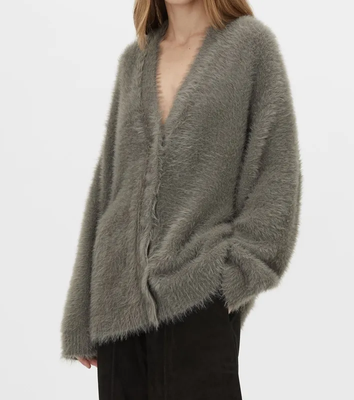 Smokey Gray Knit Cardigan