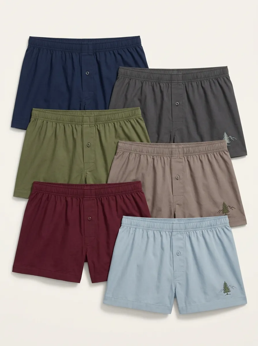 Men's Pine Mountain Embroidered Boxer Short Set