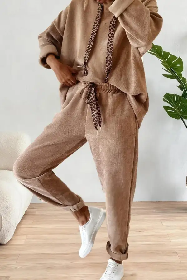 Roomy Drawstring High Waist Matching Set