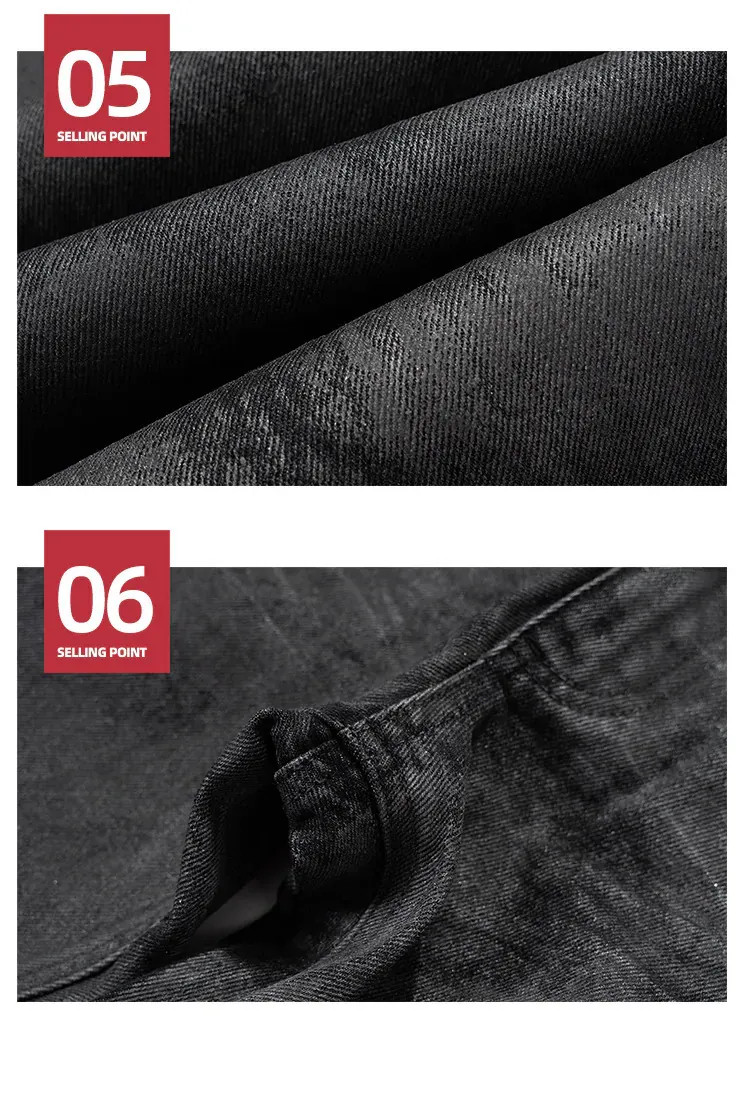 High-Street Dark Glitter Flared Denim