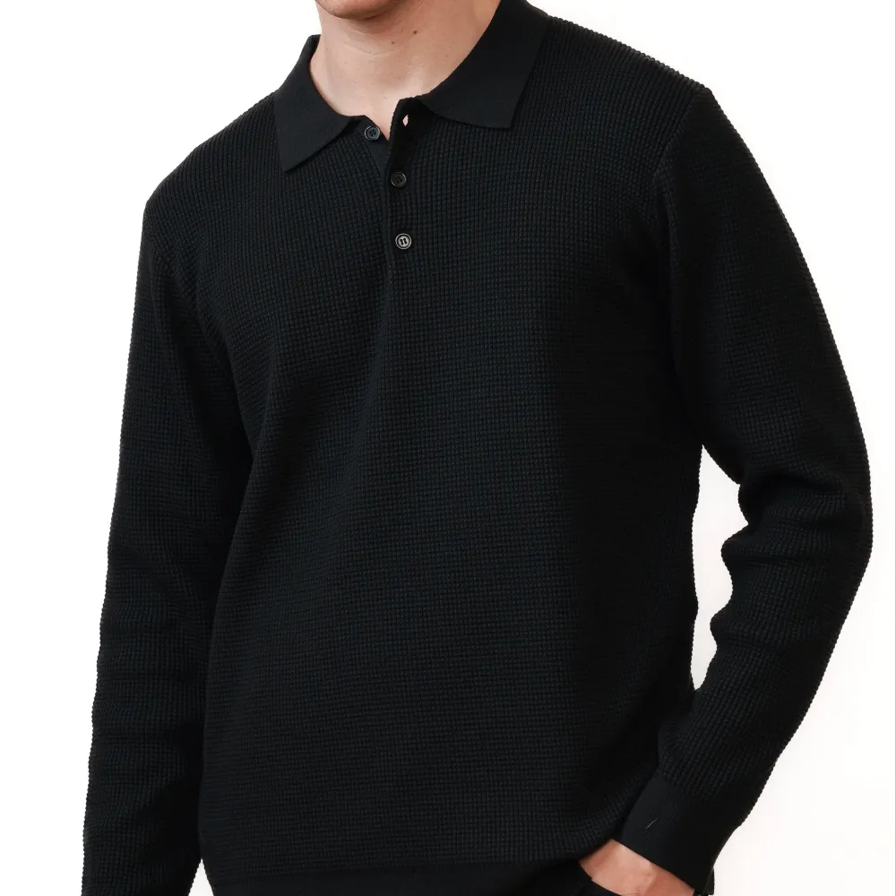 Classic Regular Fit Polo Collar Knit Polo Shirt