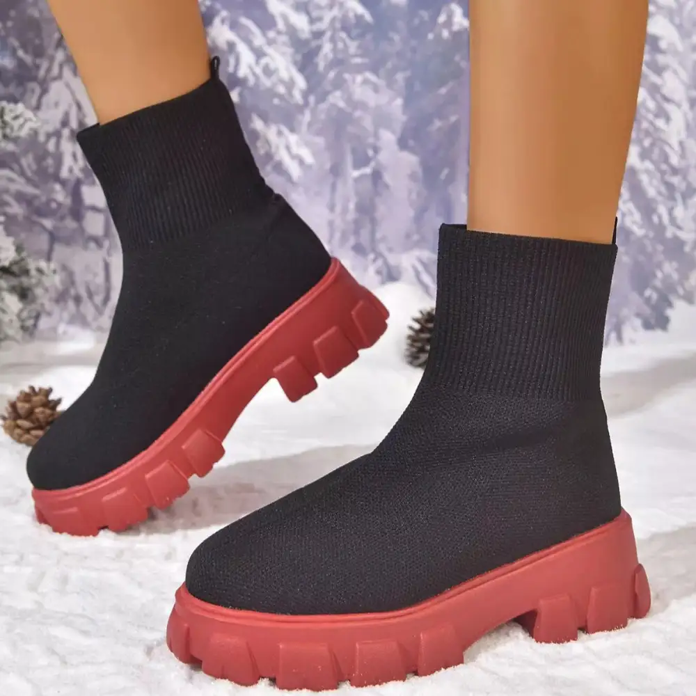 Round Toe Block Heel Boots