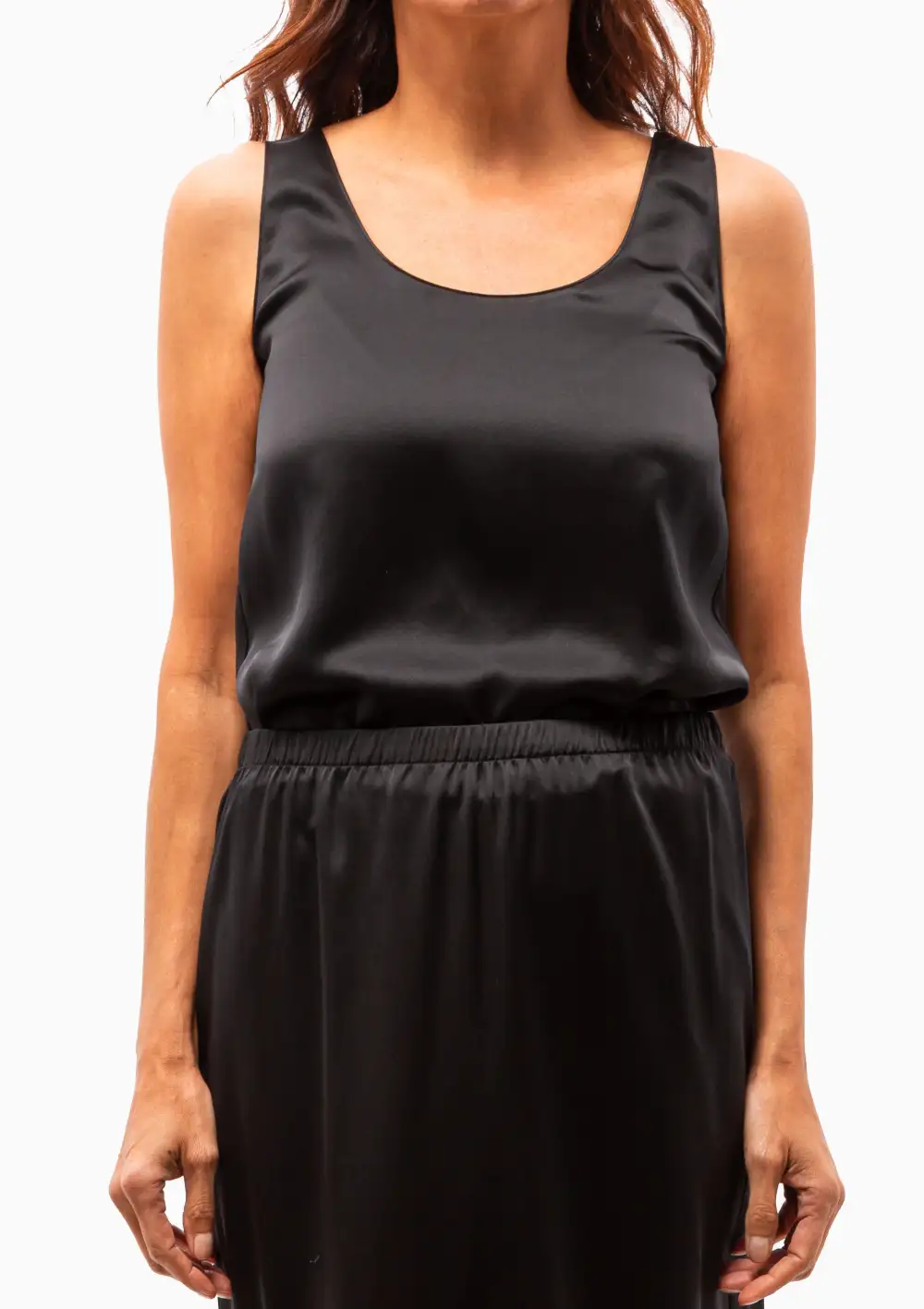 Silk V Neck Tank Top