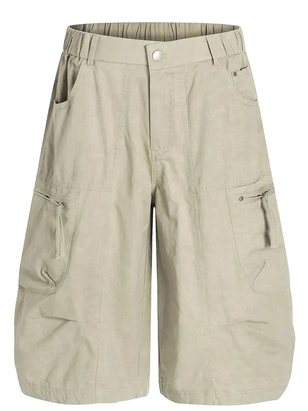 Relaxed Fit Washed Cargo Shorts