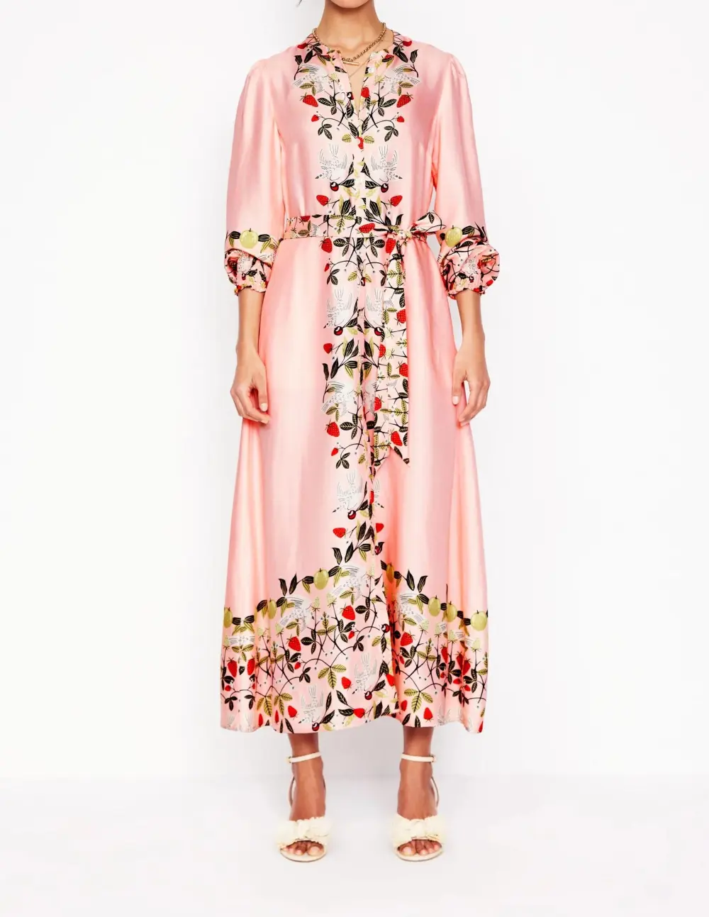 Collarless Shirt Dress