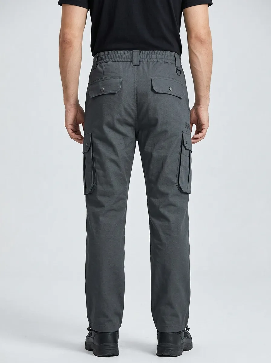 Men's Charcoal Utility Cargo Pants