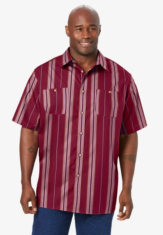 Striped Short-Sleeve Sport Shirt
