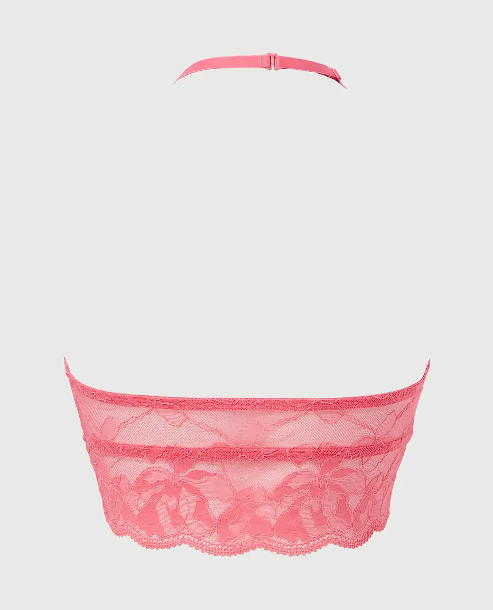 Modern Unlined Halter Bralette With Charmed Lace