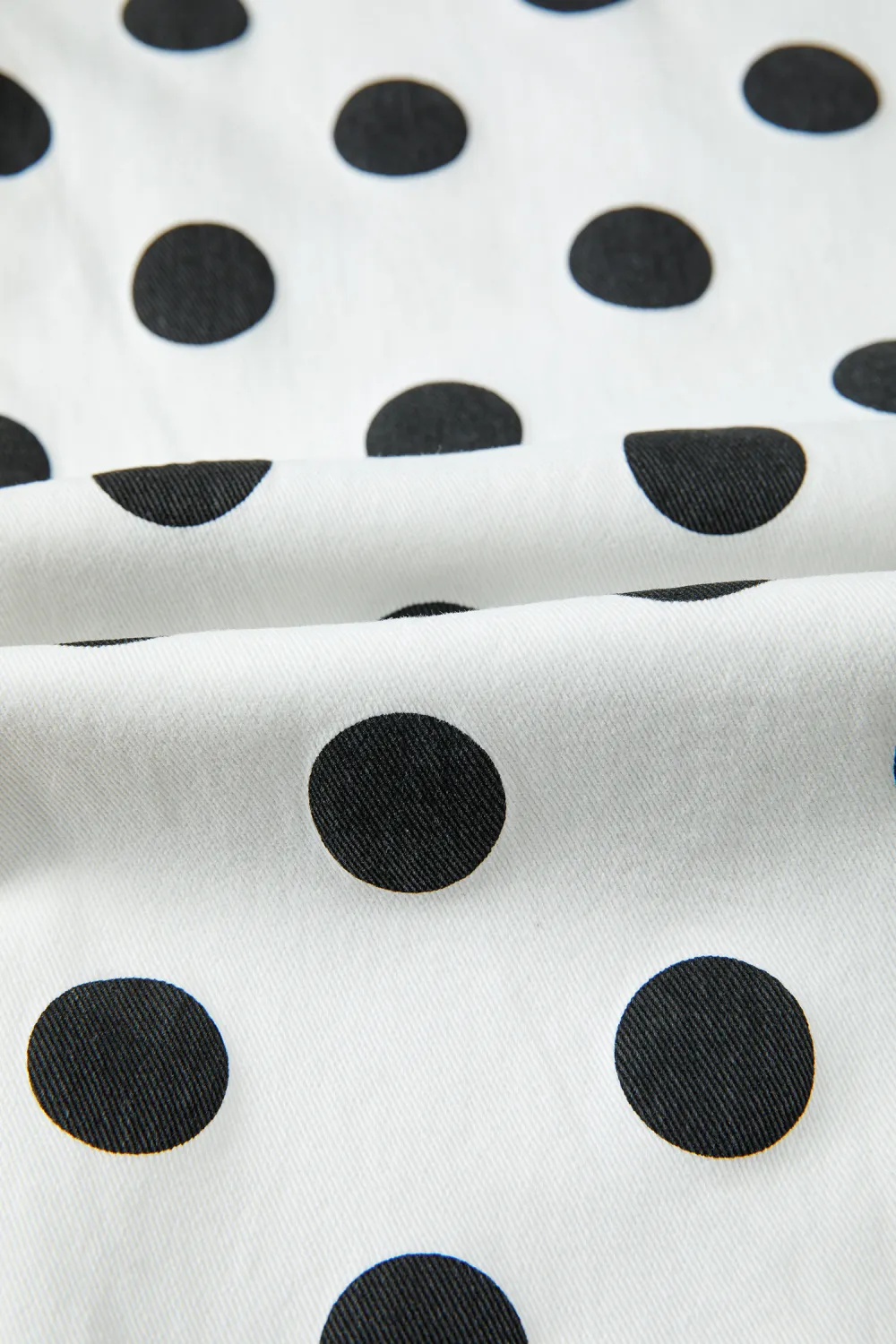 White Polka Dot Bow Jeans