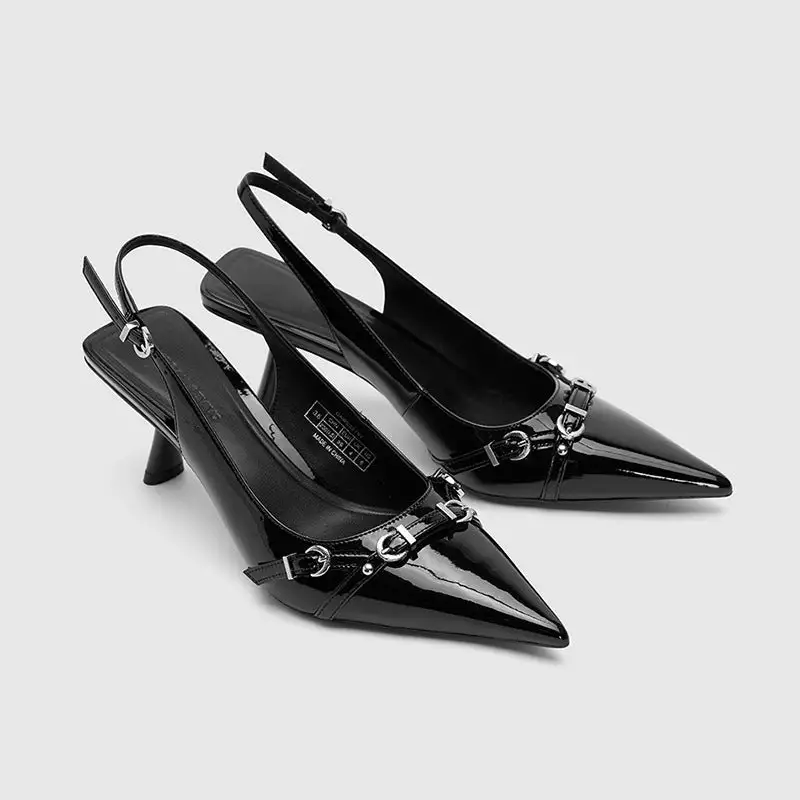 Buckle Strap Pointed Toe Sandals