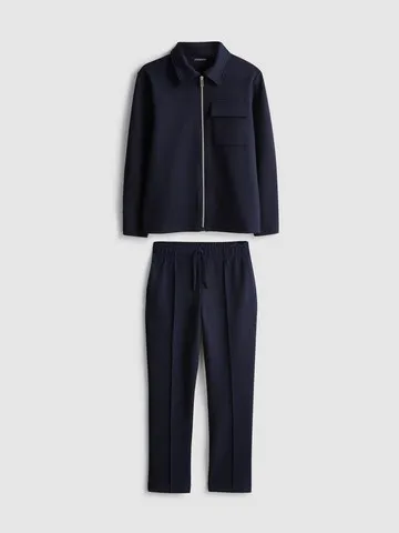 7-15yrs | Jacquard Zip-Up Jacket and Joggers Set