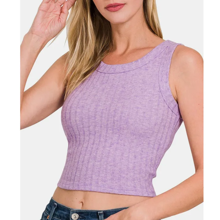 Ribbed Cropped Tank