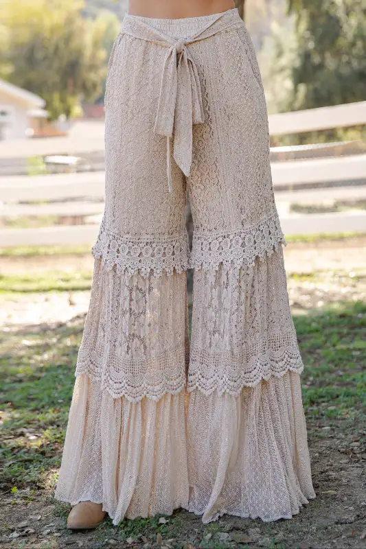 Bohemian Lace Tiered Pants