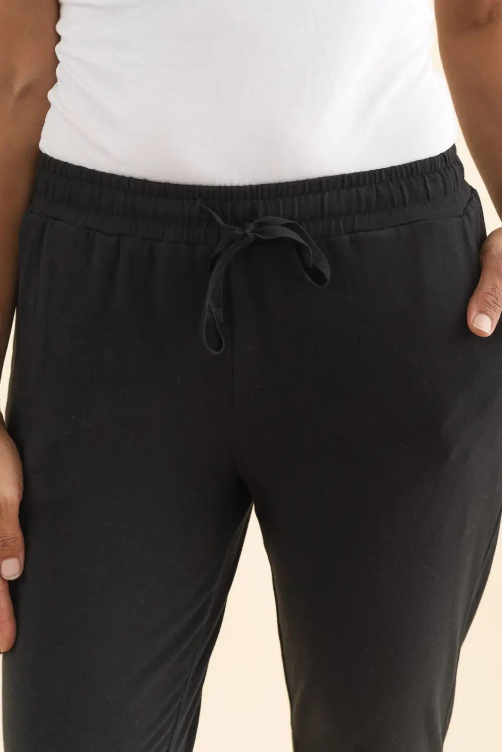 Mid Rise Sweatpants With Drawstring And Elastic Waist