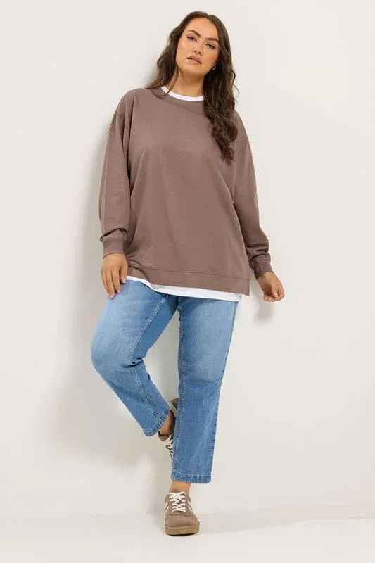 Brown 2-In-1 Sweatshirt