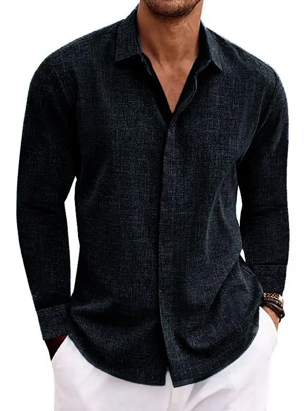 Cotton Linen Long Sleeve Shirt