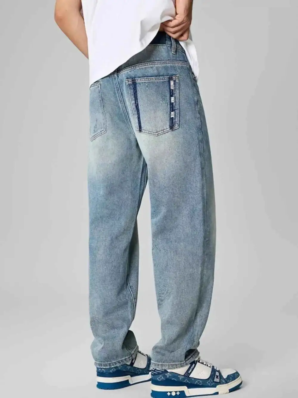 Modern Distressed Relaxed Fit Jeans