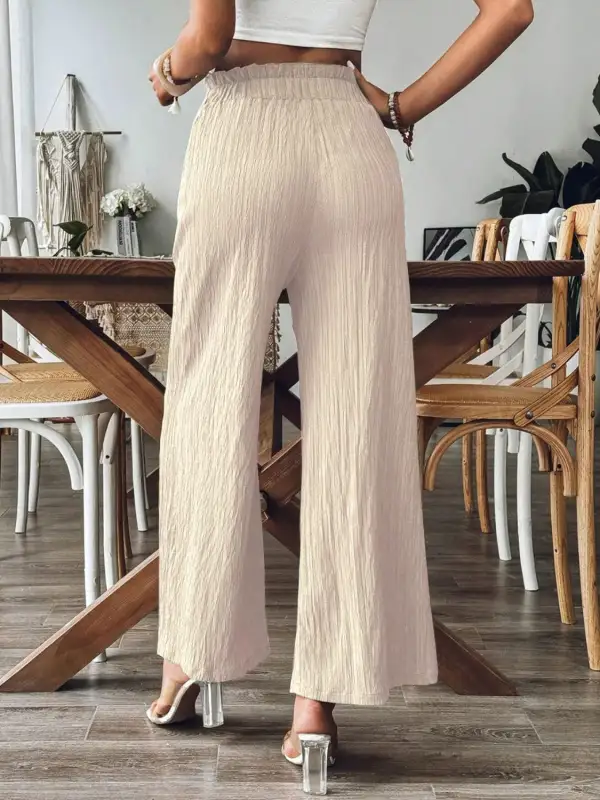 Relaxed Frill Wide Leg Pants