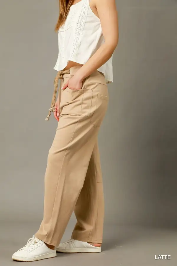 Drawstring Pocketed Casual Everyday Cargo Pants