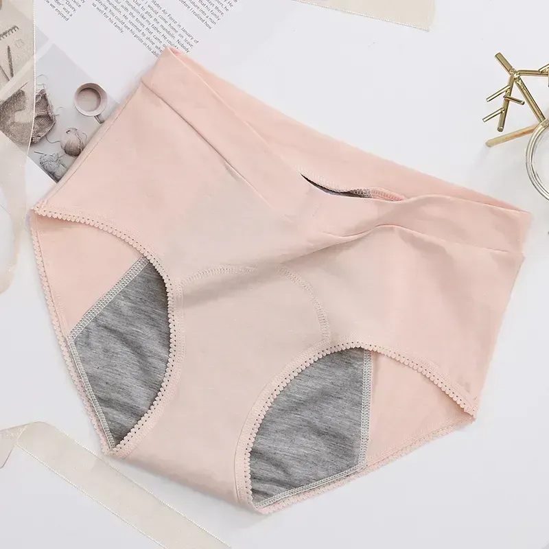 Plus Size V High Waist 100% Cotton Menstrual Panties