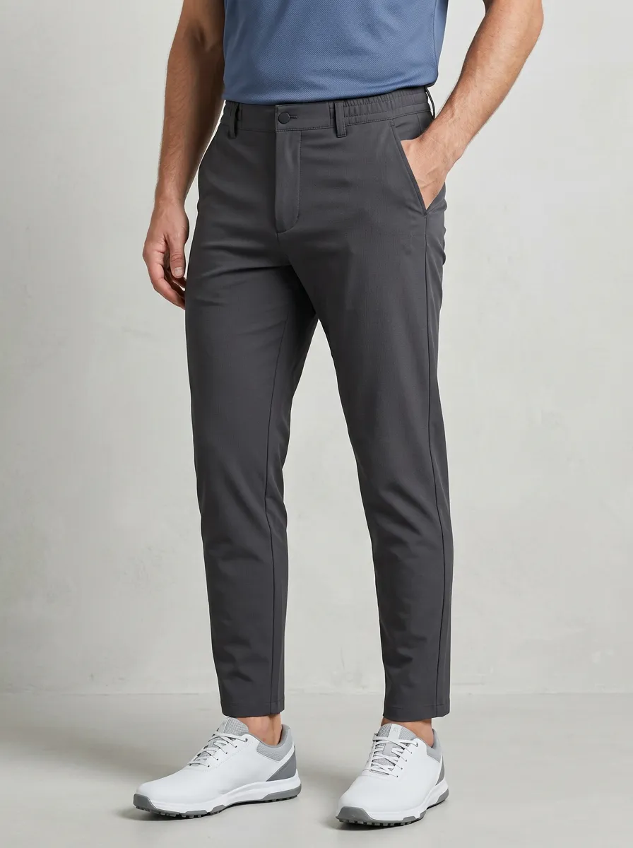 Men's Golf Sportswear Charcoal Grey Stretch Performance Trousers