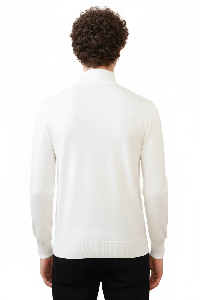 Classic Slim Fit Viscose Turtleneck Sweater