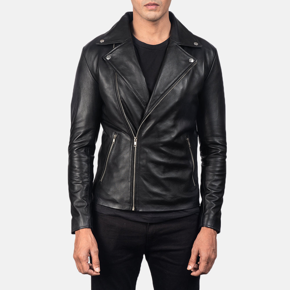 Men's Refined Biker Leather Jacket