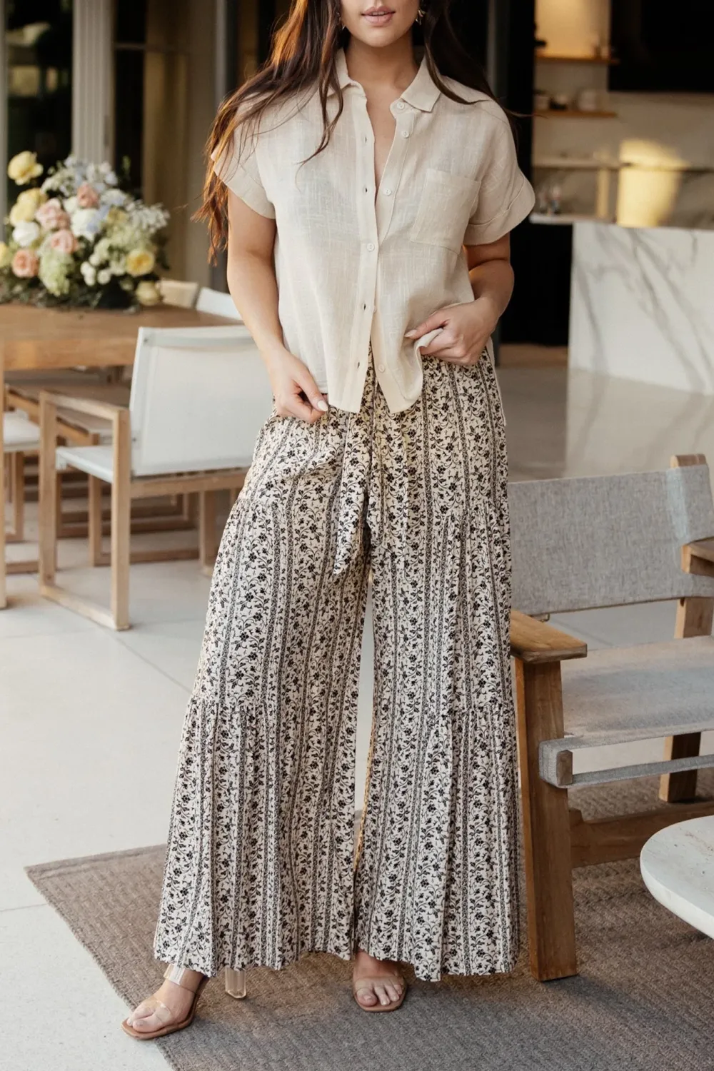 Artistic Floral Sand Pattern  Pants