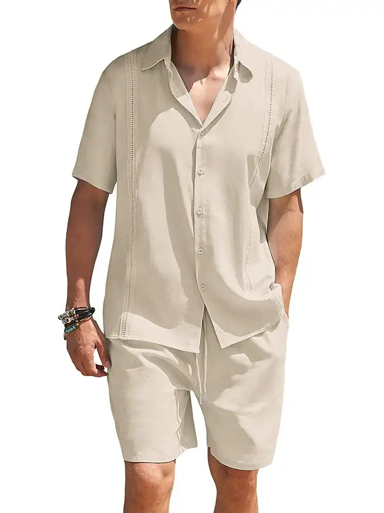 Beach Guayabera Linen Set
