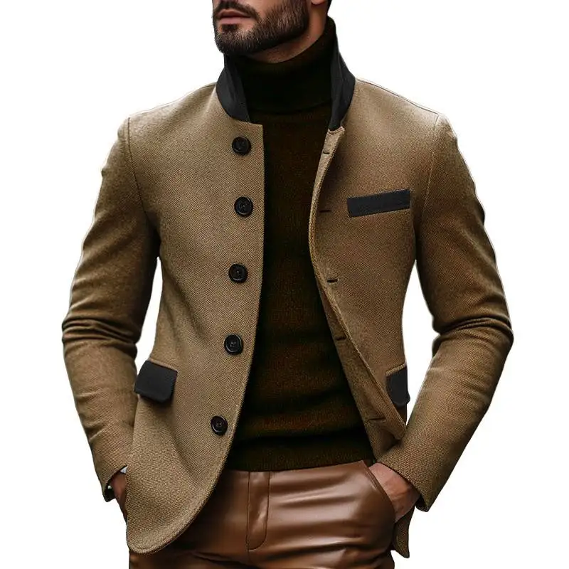 Sharp Lapel Wool Blazer