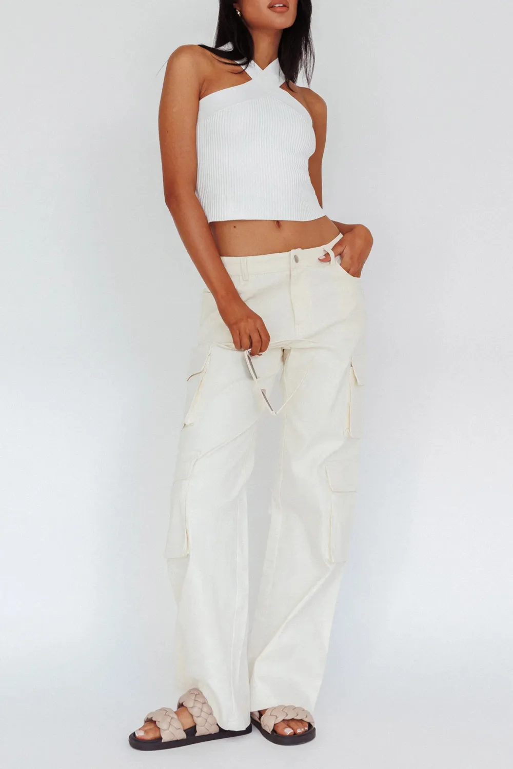 Women's Multi-Pocket Cargo Style Loose Trousers
