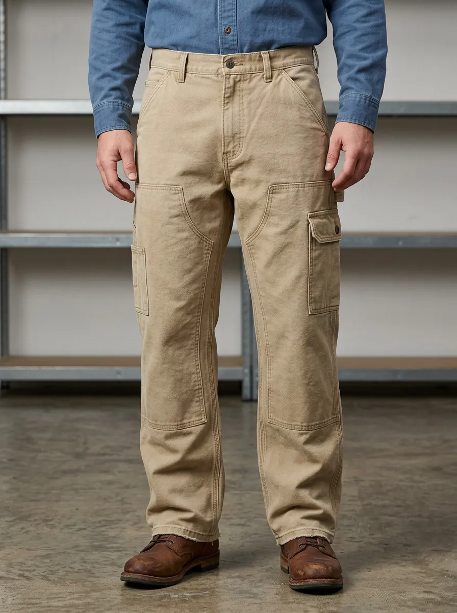 Men's Relaxed Canvas Workshop Cargo Pants