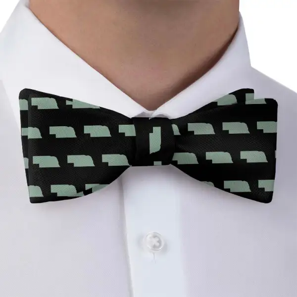 Playful Outline Motif Bow Tie