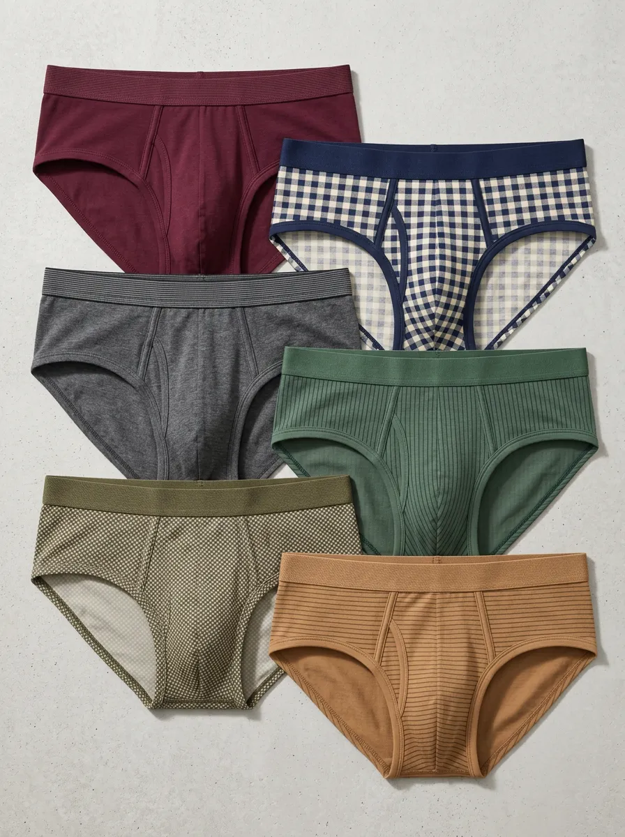 Men's Multi-Pattern Assorted Printed Briefs 6-Pack
