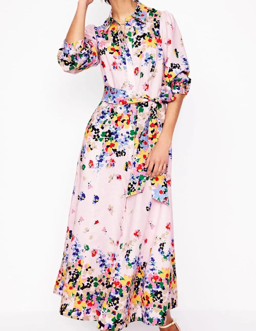 Clara Linen Blend Shirt Dress