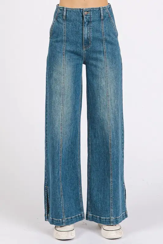 Ribbed Soft Denim Jeans