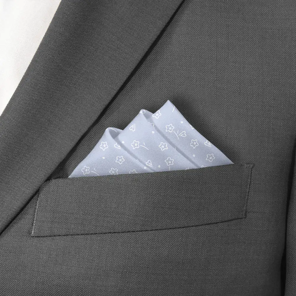 Distinctive Subtle Floral Pocket Square