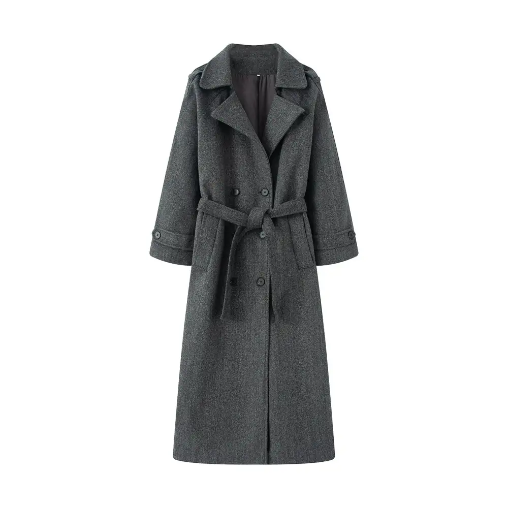 Tailored Belted Trench Coat
