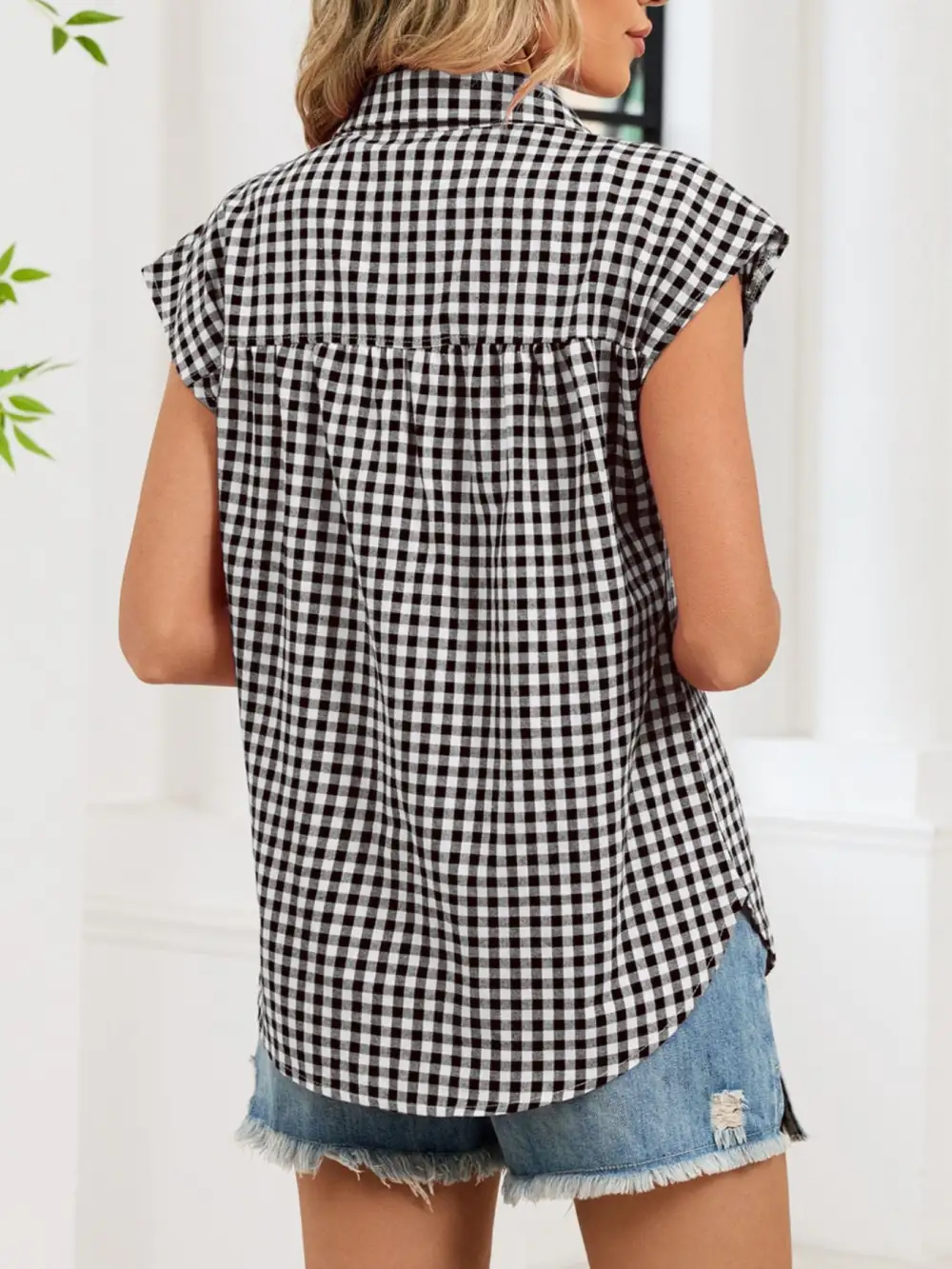Gingham Button Down Shirt