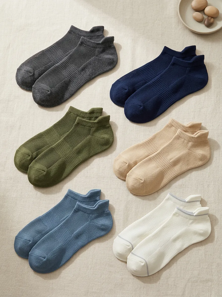 Men's Versatile Mesh Breathable Ankle Socks Set