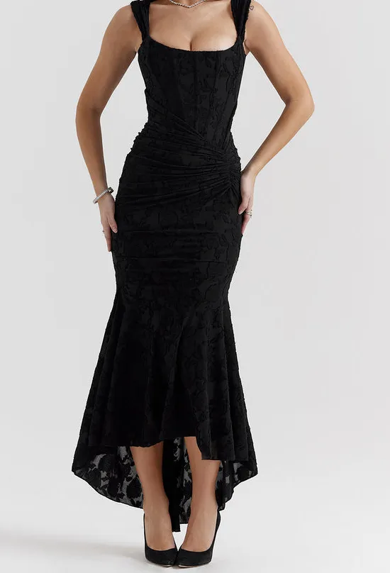 Lace Ruched Bodycon Dress