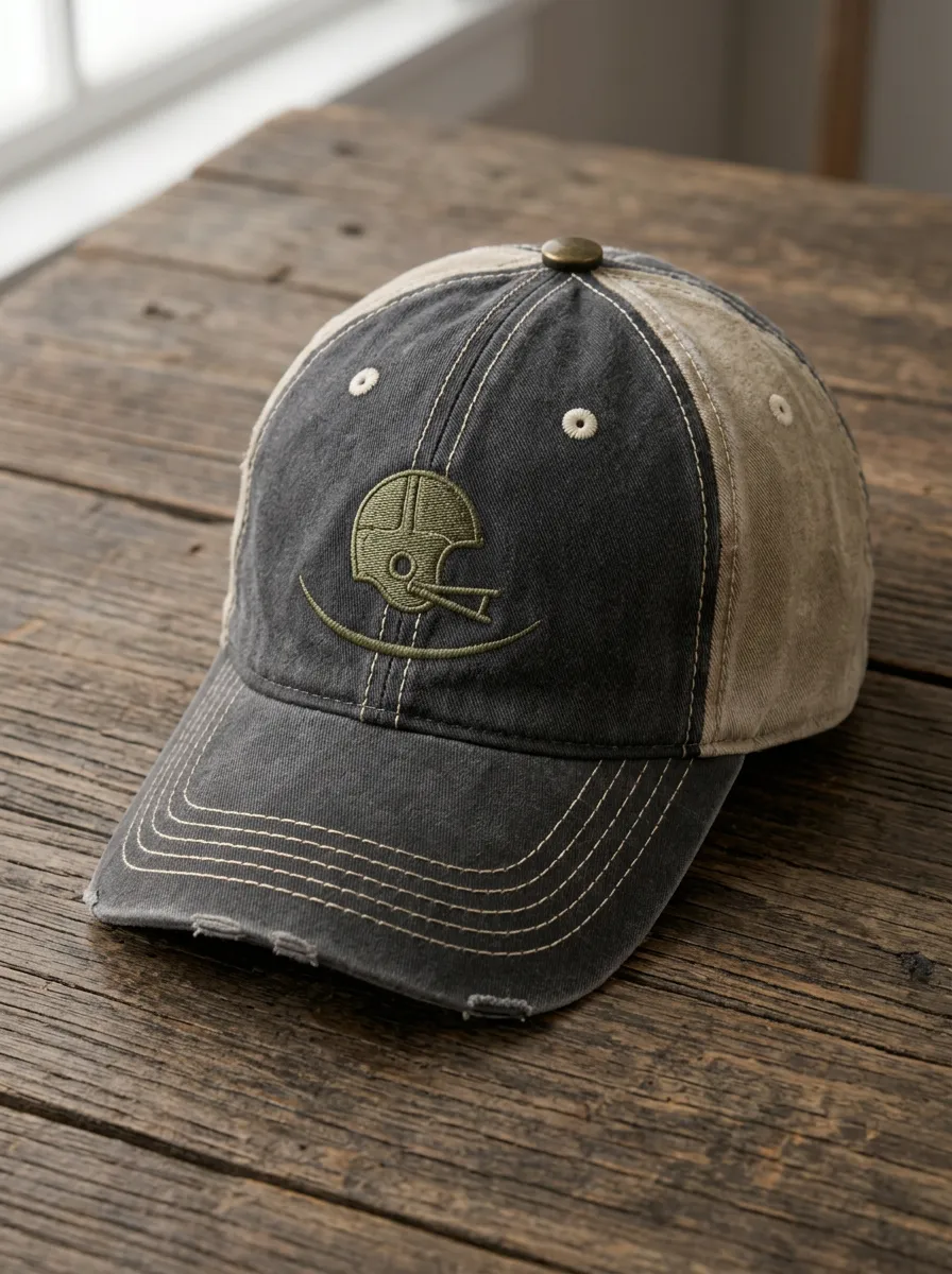 Unisex Retro American Football Lover Helmet Embroidered Baseball Cap