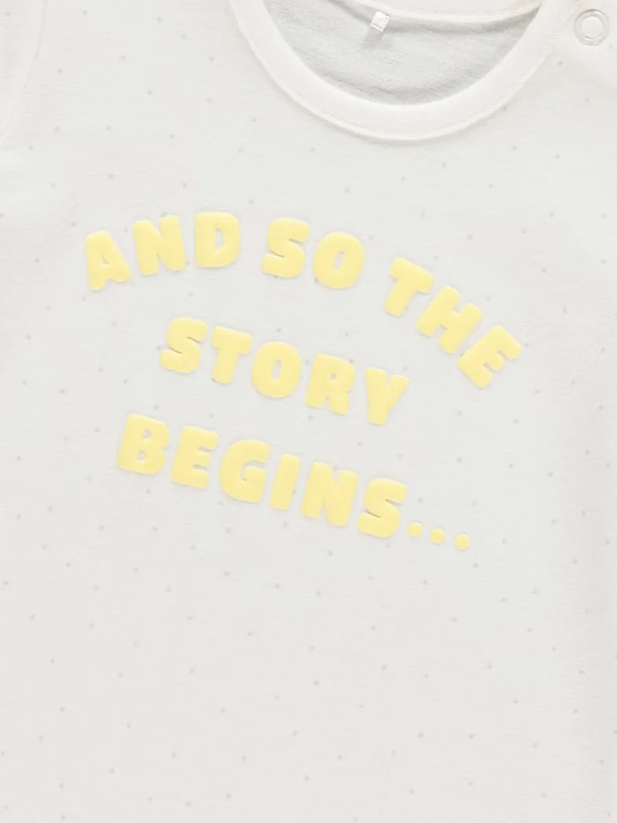 And So The Story Begins Short Sleeve Romper