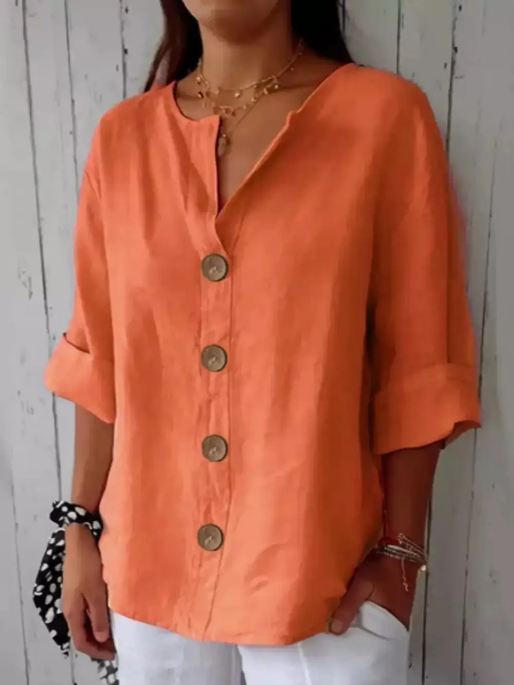Casual Loose Button Down Shirt