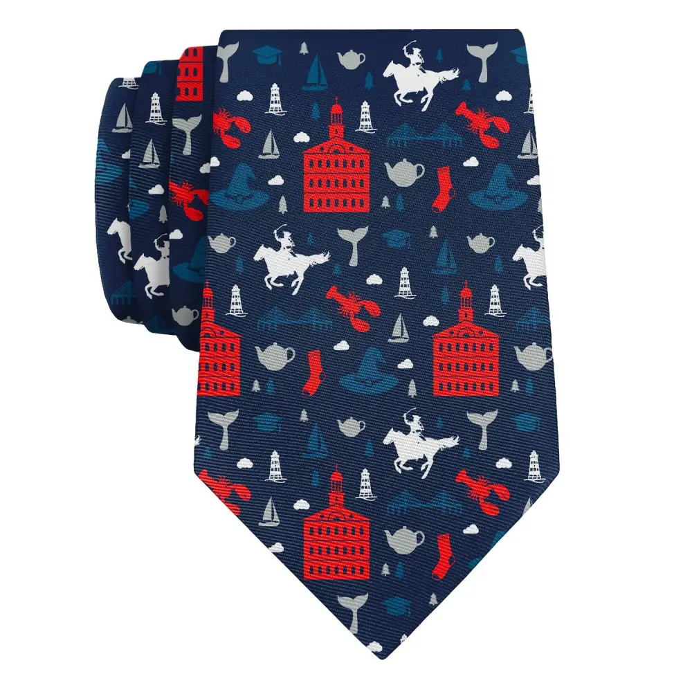 Polished Heritage Emblem Texture Necktie